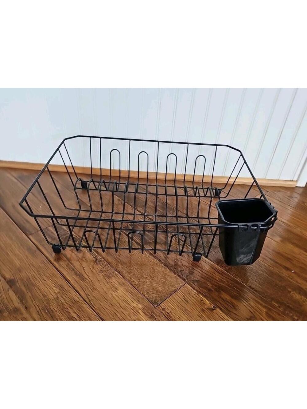 Vintage Coated Wire Rubbermaid Dish Strainer Drying Rack Black